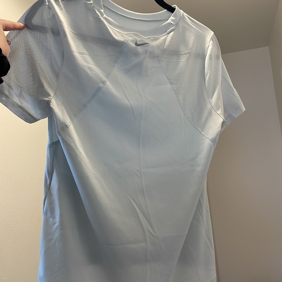 Nike Running Women’s Dri-Fit Shirt | Color: Ice Blue | Size: Medium - Picture 3 of 5